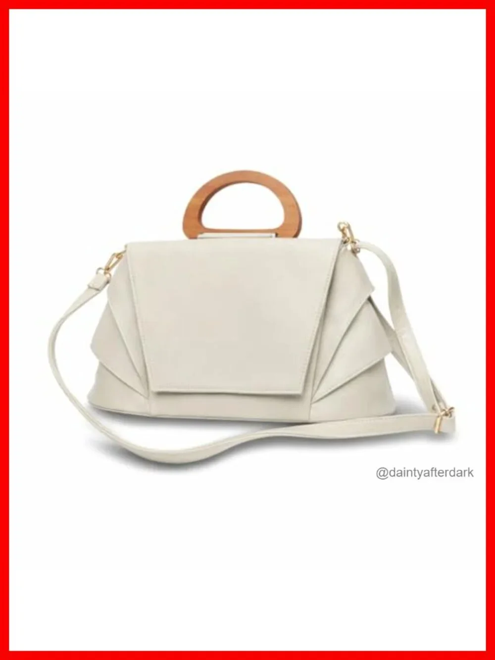 Women's Top Handle Handbag with Wooden Handle, Vegan Leather Satchel,
